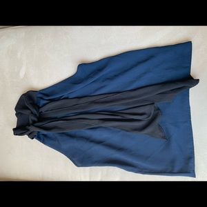 Blue Sleeveless top size 8US with Black neck tie